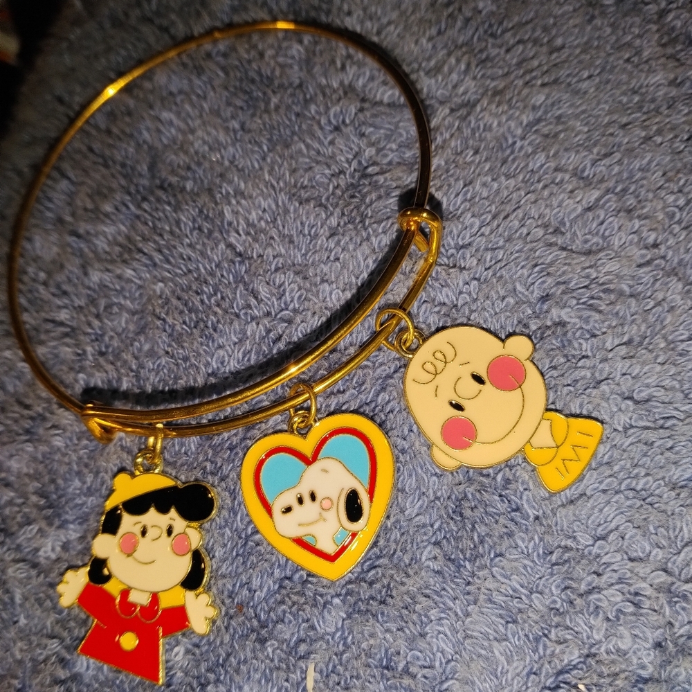 Snoop Bracelet - Snoopy, Charlie Brown and Lucy bracelet - Peanuts bracelet